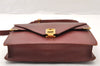 Authentic Cartier Must de Cartier Leather Shoulder Cross Bag Bordeaux Red 8388I