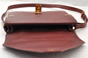 Authentic Cartier Must de Cartier Leather Shoulder Cross Bag Bordeaux Red 8388I