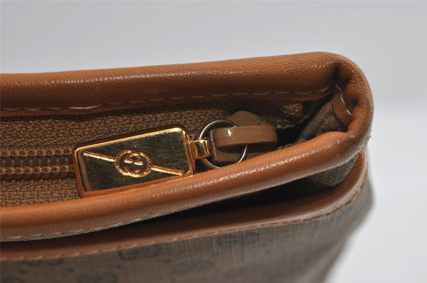 Authentic GUCCI Vintage Micro GG PVC Leather Shoulder Tote Bag Brown Junk 8392I