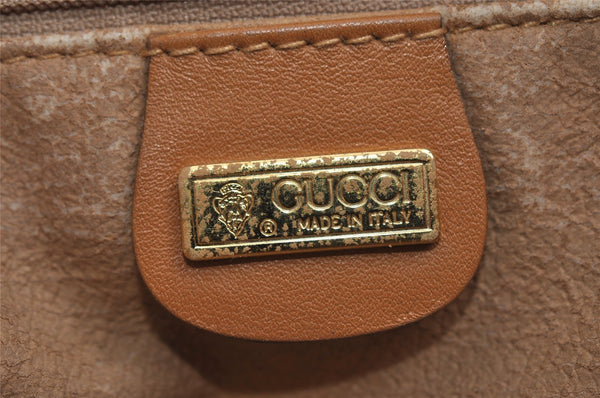 Authentic GUCCI Vintage Micro GG PVC Leather Shoulder Tote Bag Brown Junk 8392I