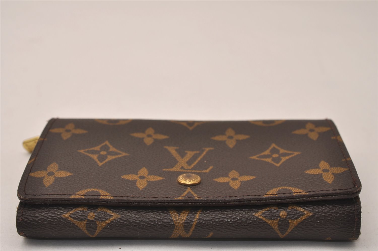 Auth Louis Vuitton Monogram Porte Monnaie Billets Tresor Wallet M61730 LV 8392J