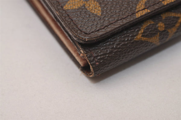 Auth Louis Vuitton Monogram Porte Monnaie Billets Tresor Wallet M61730 LV 8392J