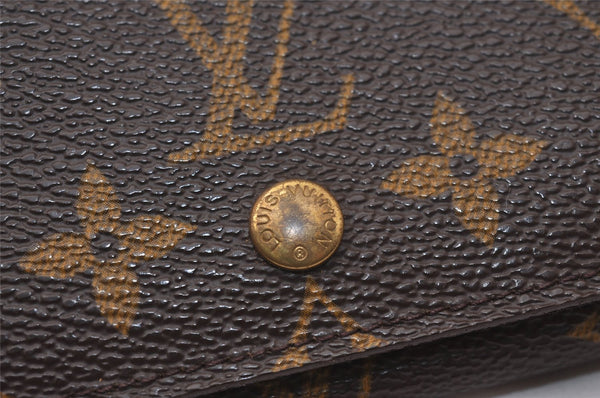 Auth Louis Vuitton Monogram Porte Monnaie Billets Tresor Wallet M61730 LV 8392J