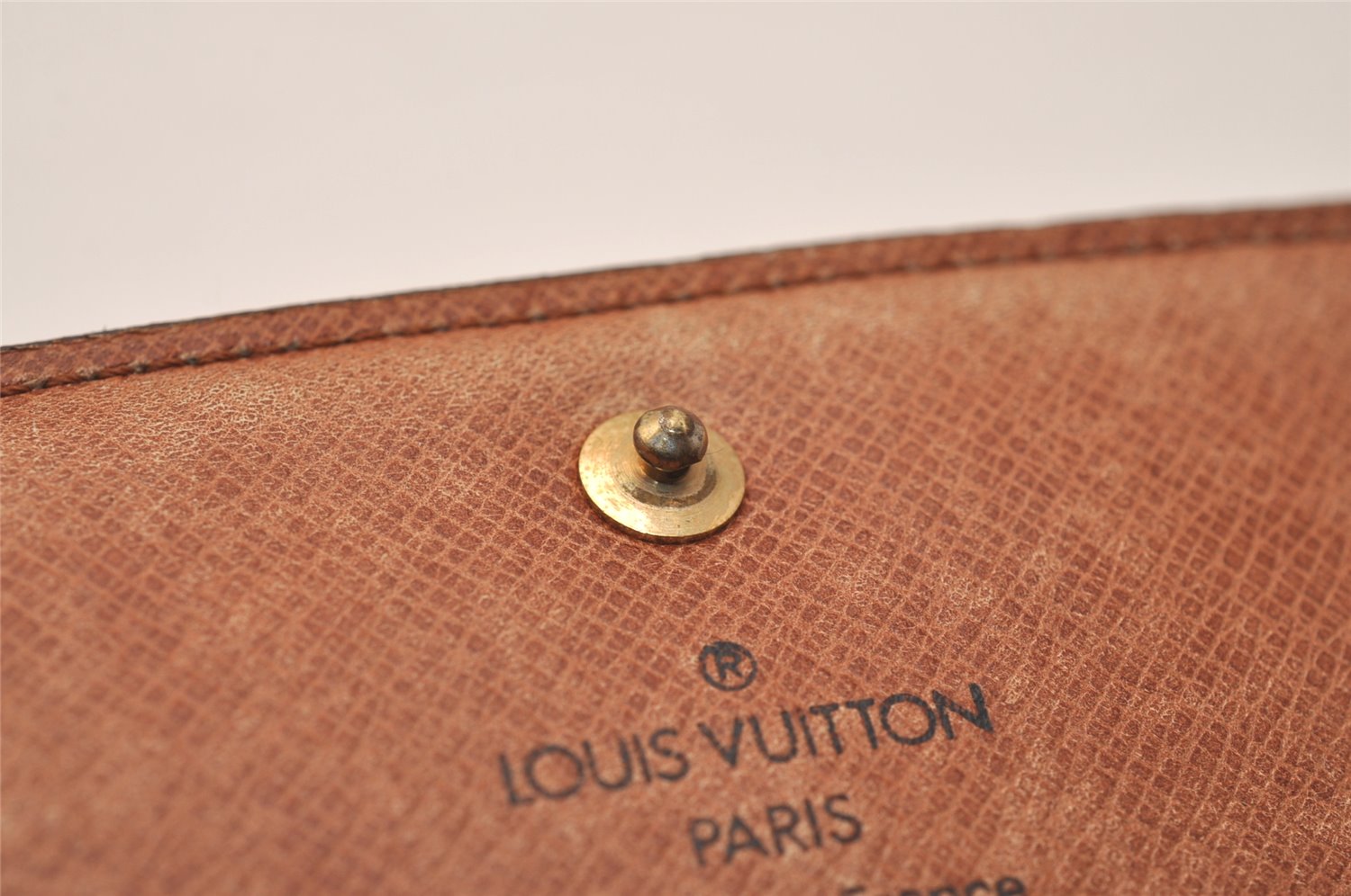 Auth Louis Vuitton Monogram Porte Monnaie Billets Tresor Wallet M61730 LV 8392J