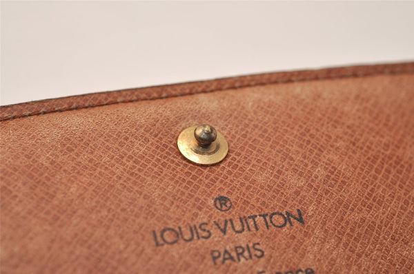 Auth Louis Vuitton Monogram Porte Monnaie Billets Tresor Wallet M61730 LV 8392J