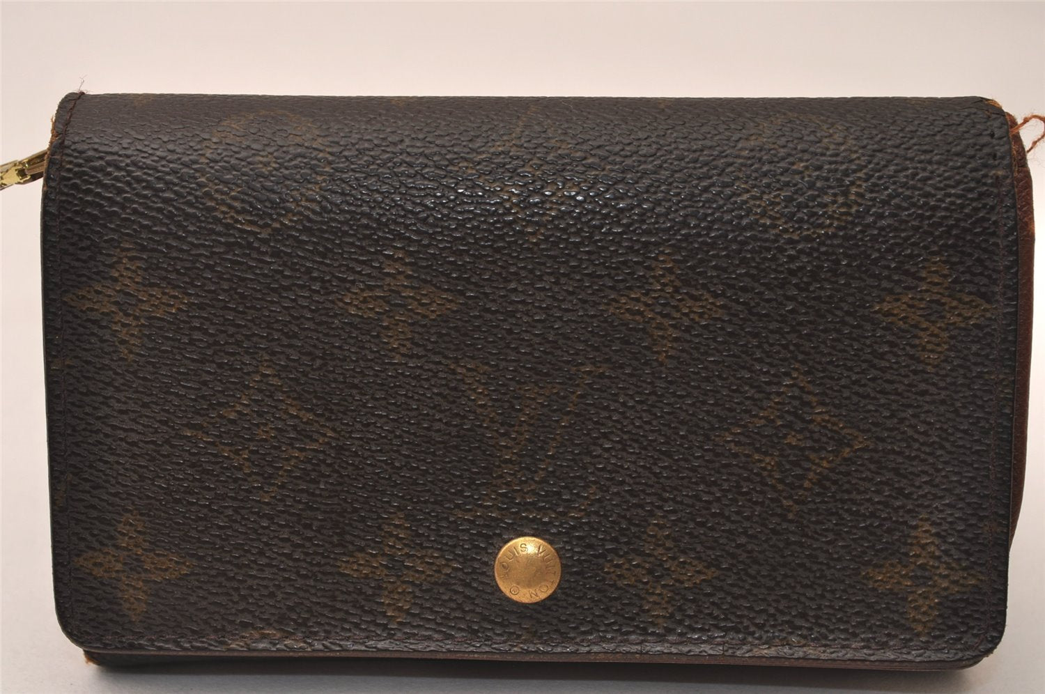 Auth Louis Vuitton Monogram Porte Monnaie Billets Tresor Wallet M61730 LV 8393J