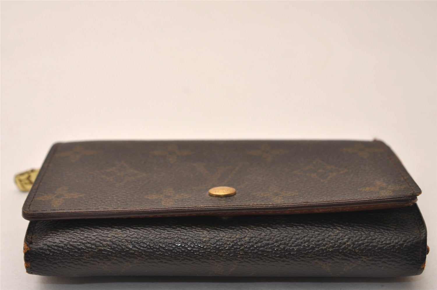 Auth Louis Vuitton Monogram Porte Monnaie Billets Tresor Wallet M61730 LV 8393J