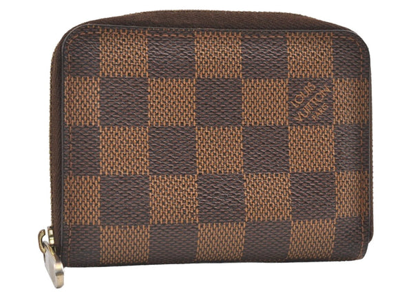 Authentic Louis Vuitton Damier Zippy Coin Purse Wallet N63070 LV 8394J