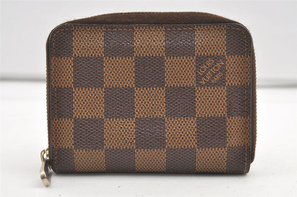 Authentic Louis Vuitton Damier Zippy Coin Purse Wallet N63070 LV 8394J