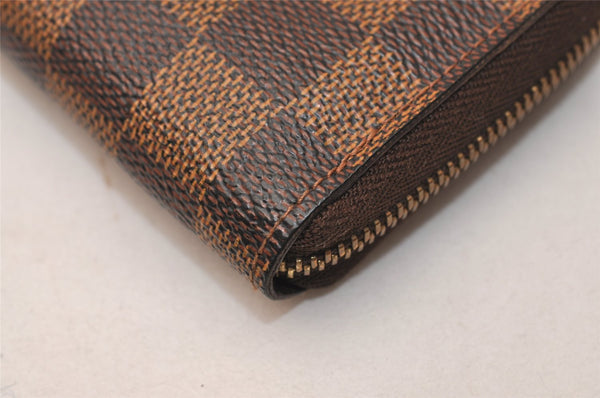 Authentic Louis Vuitton Damier Zippy Coin Purse Wallet N63070 LV 8394J