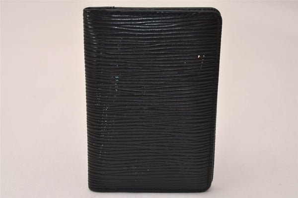 Authentic Louis Vuitton Epi Organizer De Poche Pass Case Black M63582 LV 8395J