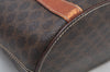 Authentic CELINE Macadam Blason Pattern Shoulder Bag PVC Leather Brown 8396I