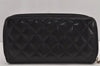 Authentic CHANEL Calf Skin Cambon Line CC Long Wallet Purse Black Junk 8397J