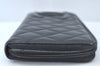 Authentic CHANEL Calf Skin Cambon Line CC Long Wallet Purse Black Junk 8397J