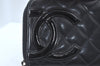 Authentic CHANEL Calf Skin Cambon Line CC Long Wallet Purse Black Junk 8397J