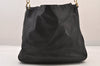 Authentic GUCCI Vintage Bamboo 2Way Shoulder Hand Bag Leather Black Junk 8397M