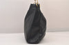 Authentic GUCCI Vintage Bamboo 2Way Shoulder Hand Bag Leather Black Junk 8397M