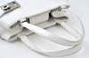 Authentic Salvatore Ferragamo Gancini Leather Hand Tote Bag Purse White 8398I