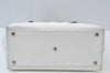 Authentic Salvatore Ferragamo Gancini Leather Hand Tote Bag Purse White 8398I
