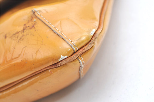 Auth Louis Vuitton Vernis Thompson Street Shoulder Bag Yellow M91008 LV 8398J