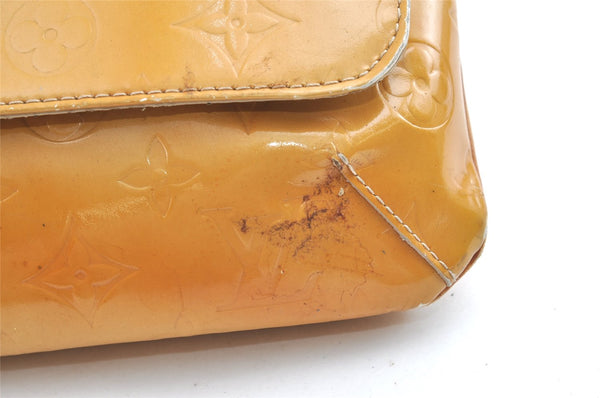 Auth Louis Vuitton Vernis Thompson Street Shoulder Bag Yellow M91008 LV 8398J