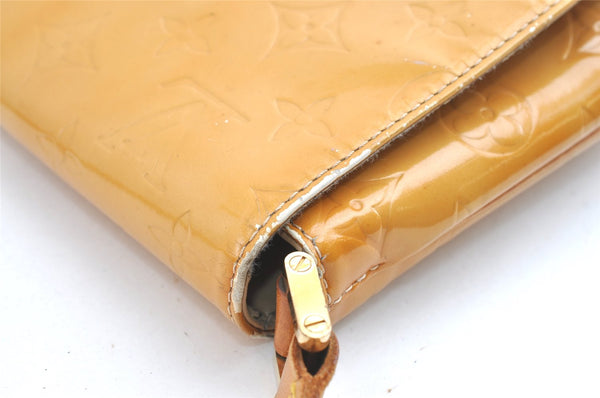 Auth Louis Vuitton Vernis Thompson Street Shoulder Bag Yellow M91008 LV 8398J