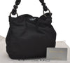 Authentic Christian Dior Maris Pearl Hand Bag Purse Nylon Black Junk 8399I