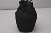 Authentic Christian Dior Maris Pearl Hand Bag Purse Nylon Black Junk 8399I