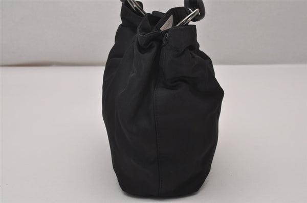 Authentic Christian Dior Maris Pearl Hand Bag Purse Nylon Black Junk 8399I