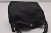 Authentic Christian Dior Maris Pearl Hand Bag Purse Nylon Black Junk 8399I