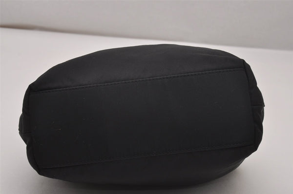 Authentic Christian Dior Maris Pearl Hand Bag Purse Nylon Black Junk 8399I