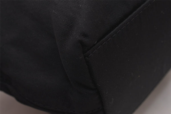 Authentic Christian Dior Maris Pearl Hand Bag Purse Nylon Black Junk 8399I