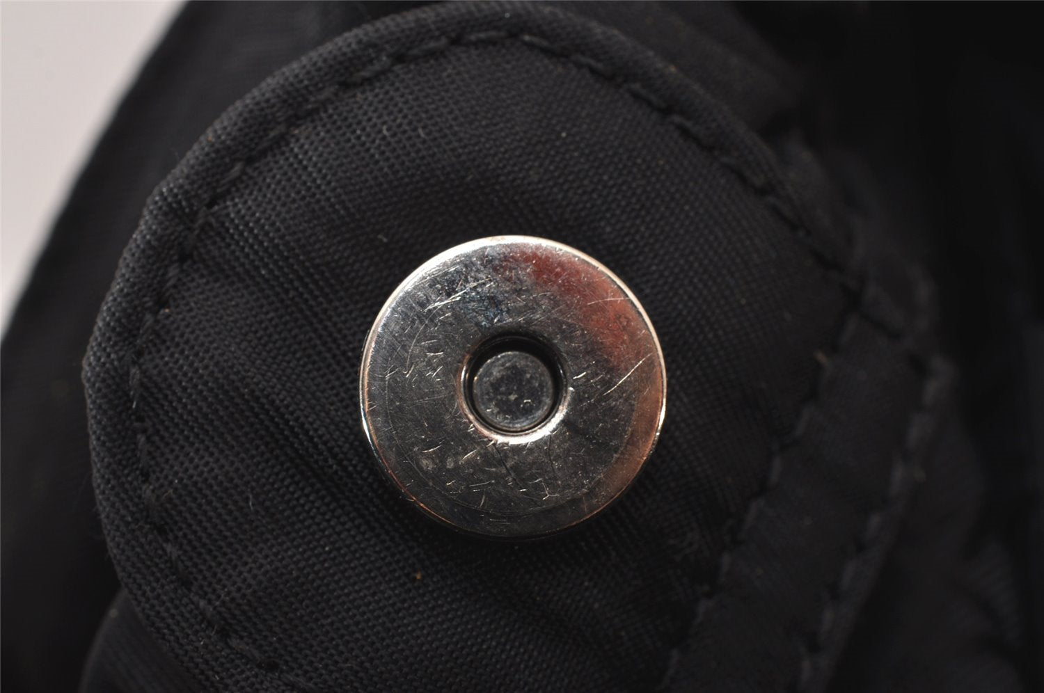 Authentic Christian Dior Maris Pearl Hand Bag Purse Nylon Black Junk 8399I