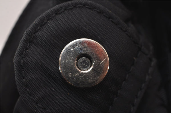 Authentic Christian Dior Maris Pearl Hand Bag Purse Nylon Black Junk 8399I