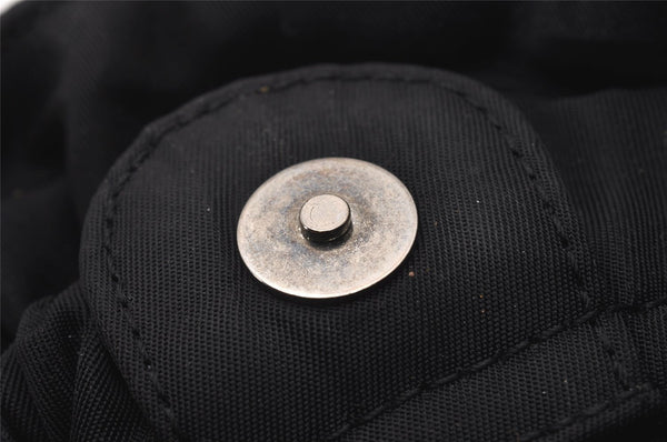 Authentic Christian Dior Maris Pearl Hand Bag Purse Nylon Black Junk 8399I