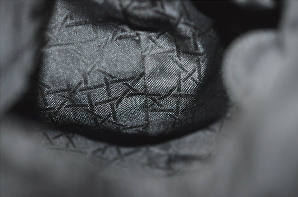 Authentic Christian Dior Maris Pearl Hand Bag Purse Nylon Black Junk 8399I