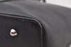 Authentic BURBERRY Vintage Leather Hand Bag Purse Black Brown 8400I