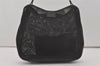 Authentic GUCCI Bamboo Shoulder Hand Bag Purse Mesh Leather 0015638 Black 8401I