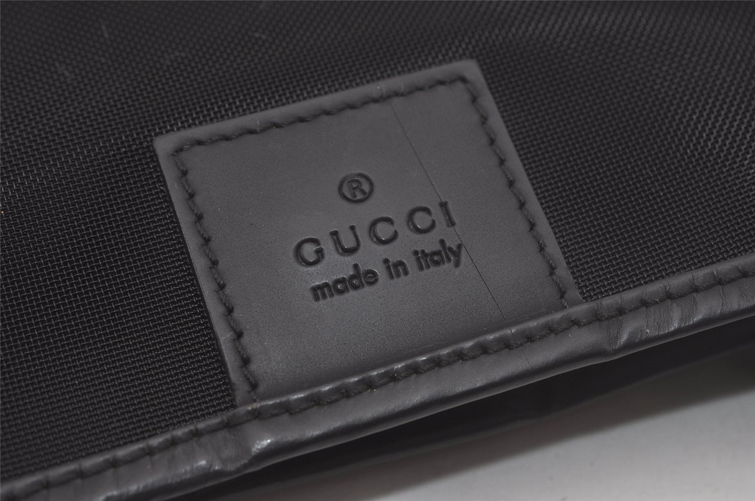 Authentic GUCCI Bamboo Shoulder Hand Bag Purse Mesh Leather 0015638 Black 8401I