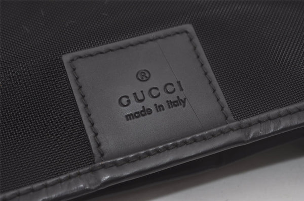 Authentic GUCCI Bamboo Shoulder Hand Bag Purse Mesh Leather 0015638 Black 8401I