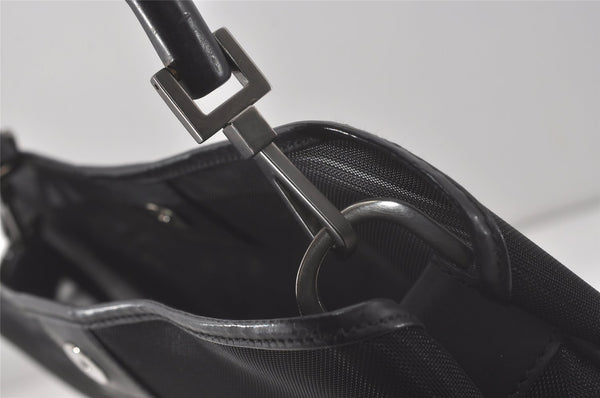 Authentic GUCCI Bamboo Shoulder Hand Bag Purse Mesh Leather 0015638 Black 8401I