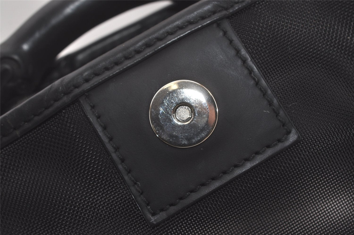 Authentic GUCCI Bamboo Shoulder Hand Bag Purse Mesh Leather 0015638 Black 8401I