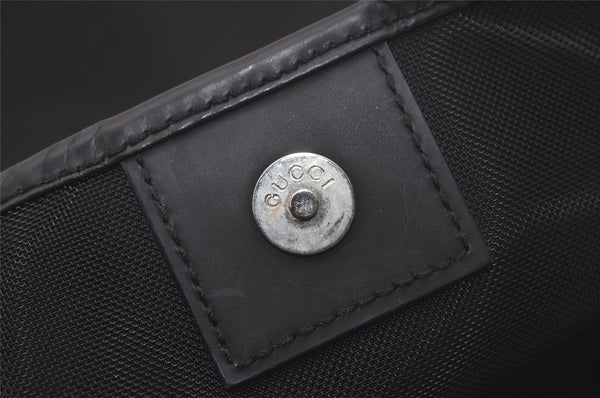 Authentic GUCCI Bamboo Shoulder Hand Bag Purse Mesh Leather 0015638 Black 8401I