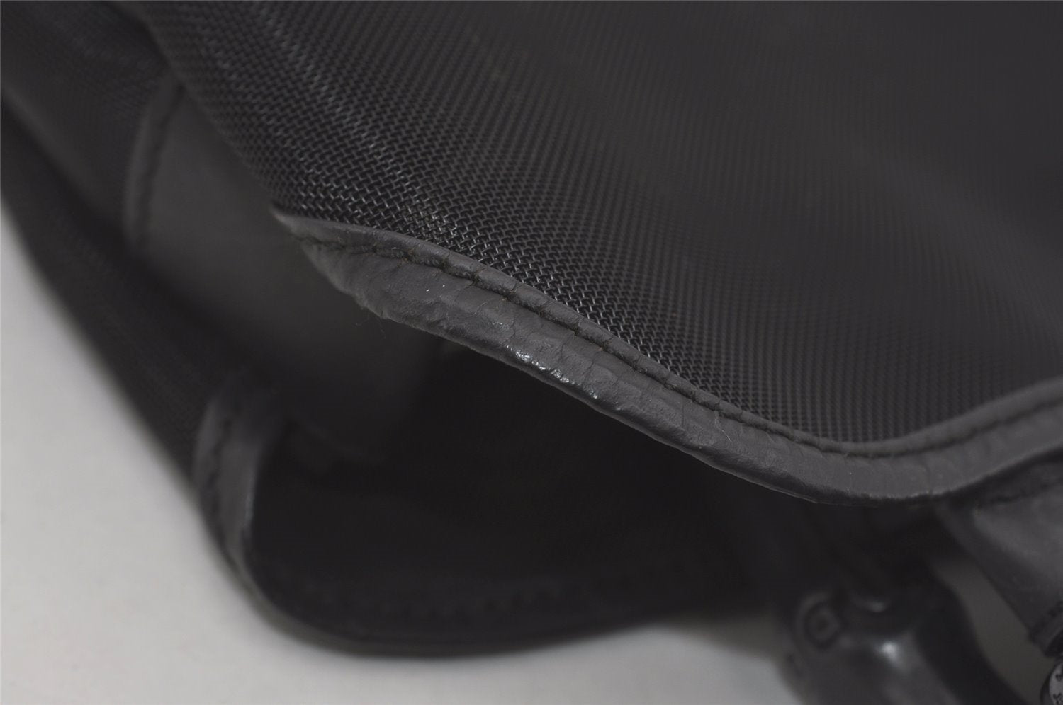 Authentic GUCCI Bamboo Shoulder Hand Bag Purse Mesh Leather 0015638 Black 8401I