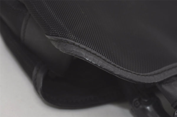 Authentic GUCCI Bamboo Shoulder Hand Bag Purse Mesh Leather 0015638 Black 8401I