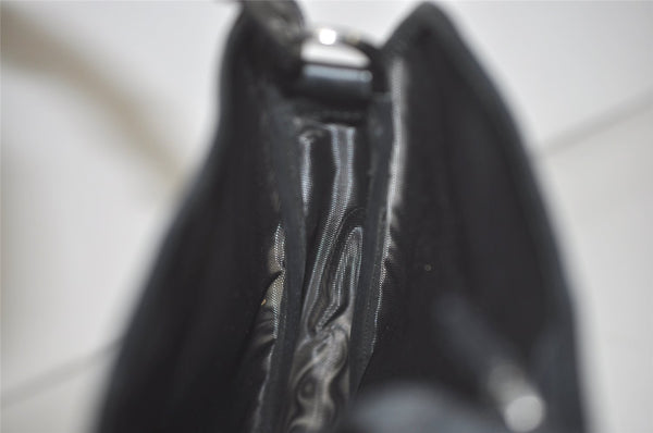 Authentic GUCCI Bamboo Shoulder Hand Bag Purse Mesh Leather 0015638 Black 8401I