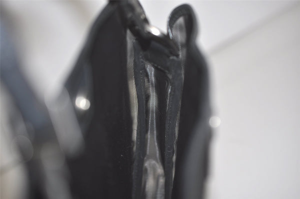 Authentic GUCCI Bamboo Shoulder Hand Bag Purse Mesh Leather 0015638 Black 8401I