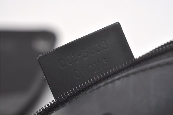 Authentic GUCCI Bamboo Shoulder Hand Bag Purse Mesh Leather 0015638 Black 8401I