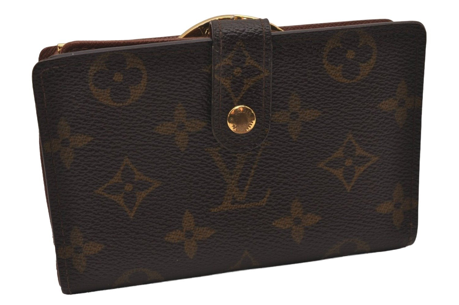 Auth Louis Vuitton Monogram Porte Monnaie Billets Viennois M61663 Wallet 8403I