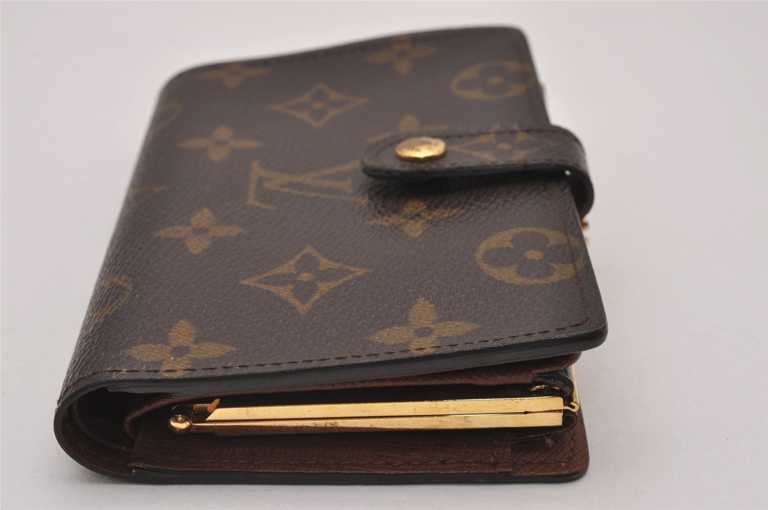 Auth Louis Vuitton Monogram Porte Monnaie Billets Viennois M61663 Wallet 8403I